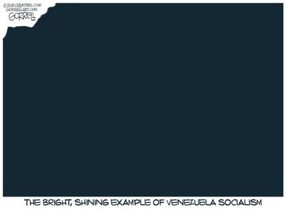 Political Cartoon World Venezuela socialism example