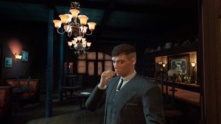 Peaky Blinders The King's Ransom VR screenshot with Tommy Shelby smoking in the pub