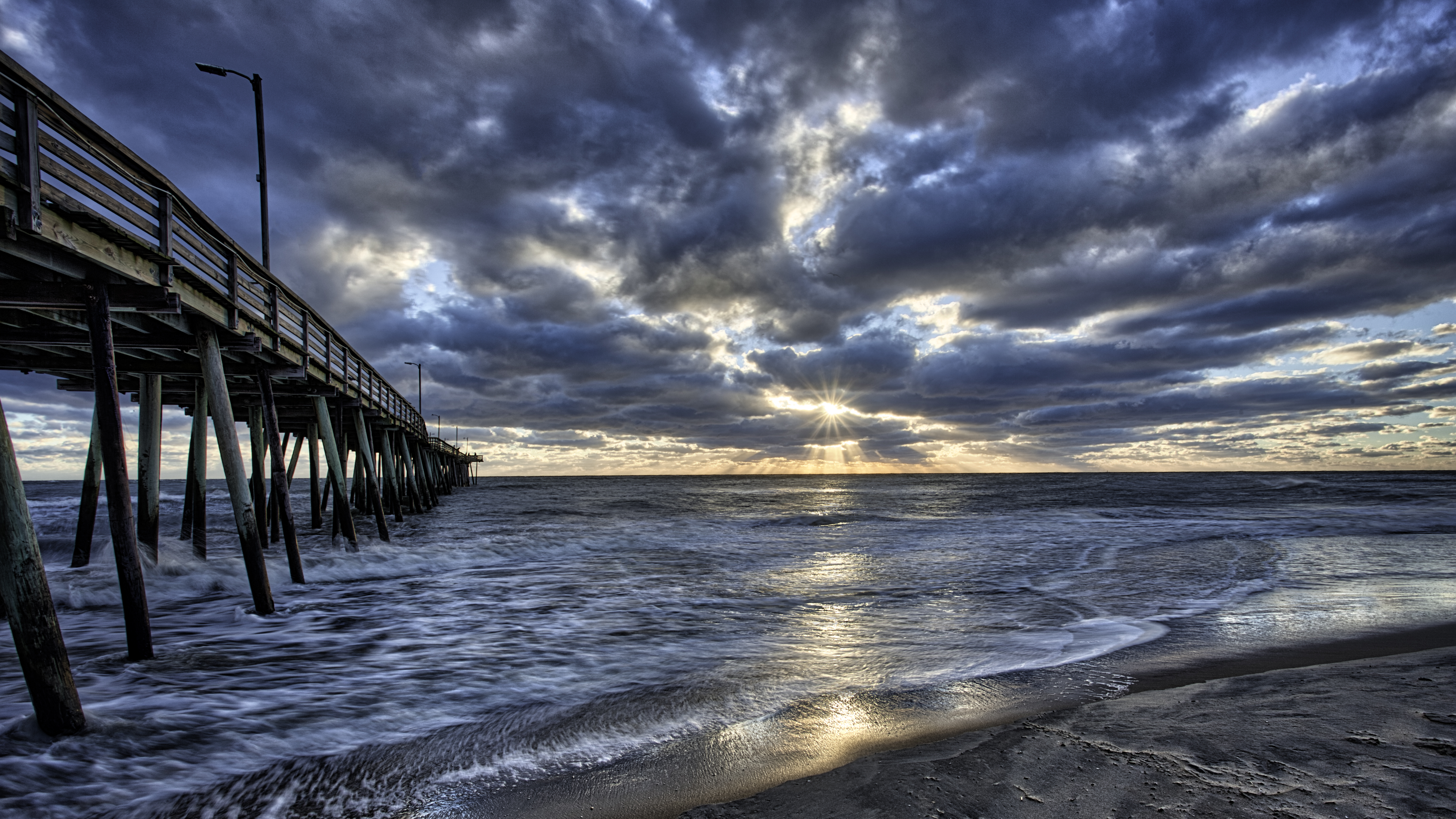 The pier at Virginia Beach at sunset