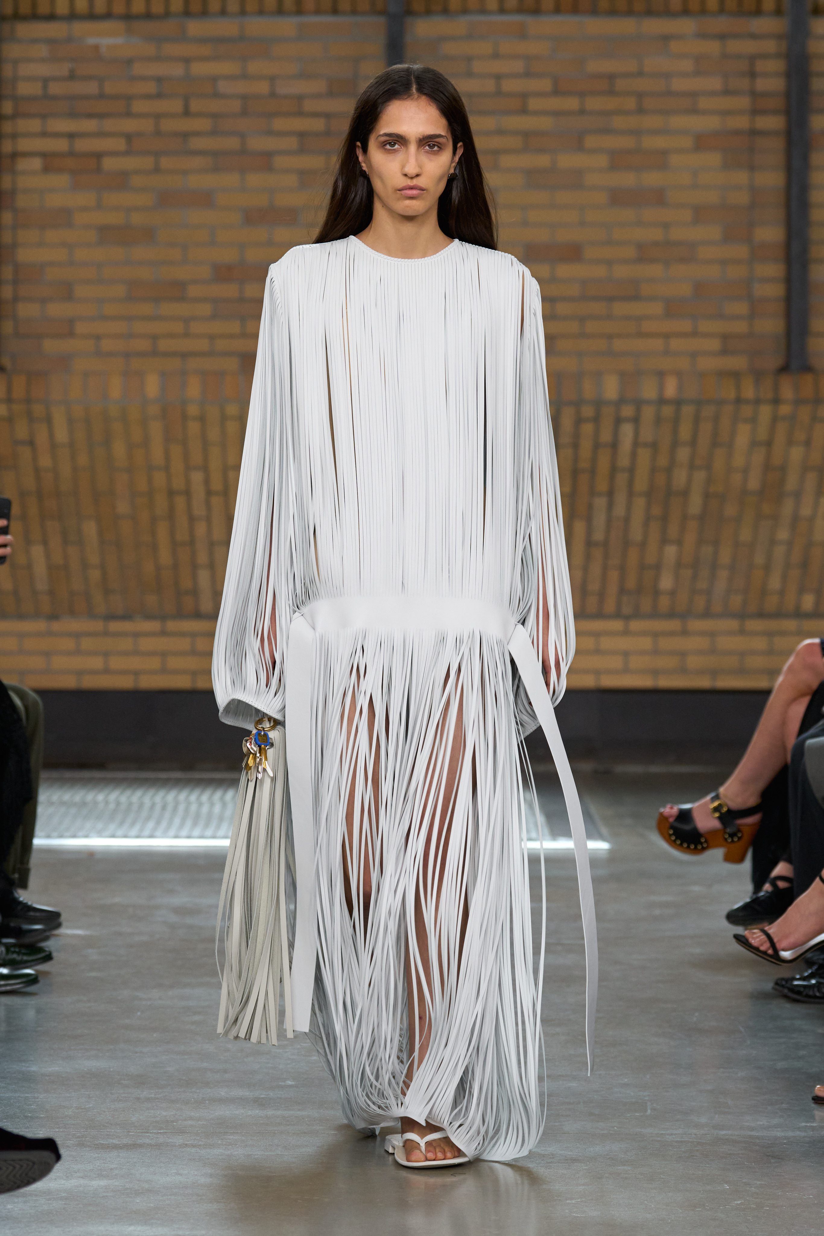 model walking the calvin klein runway.