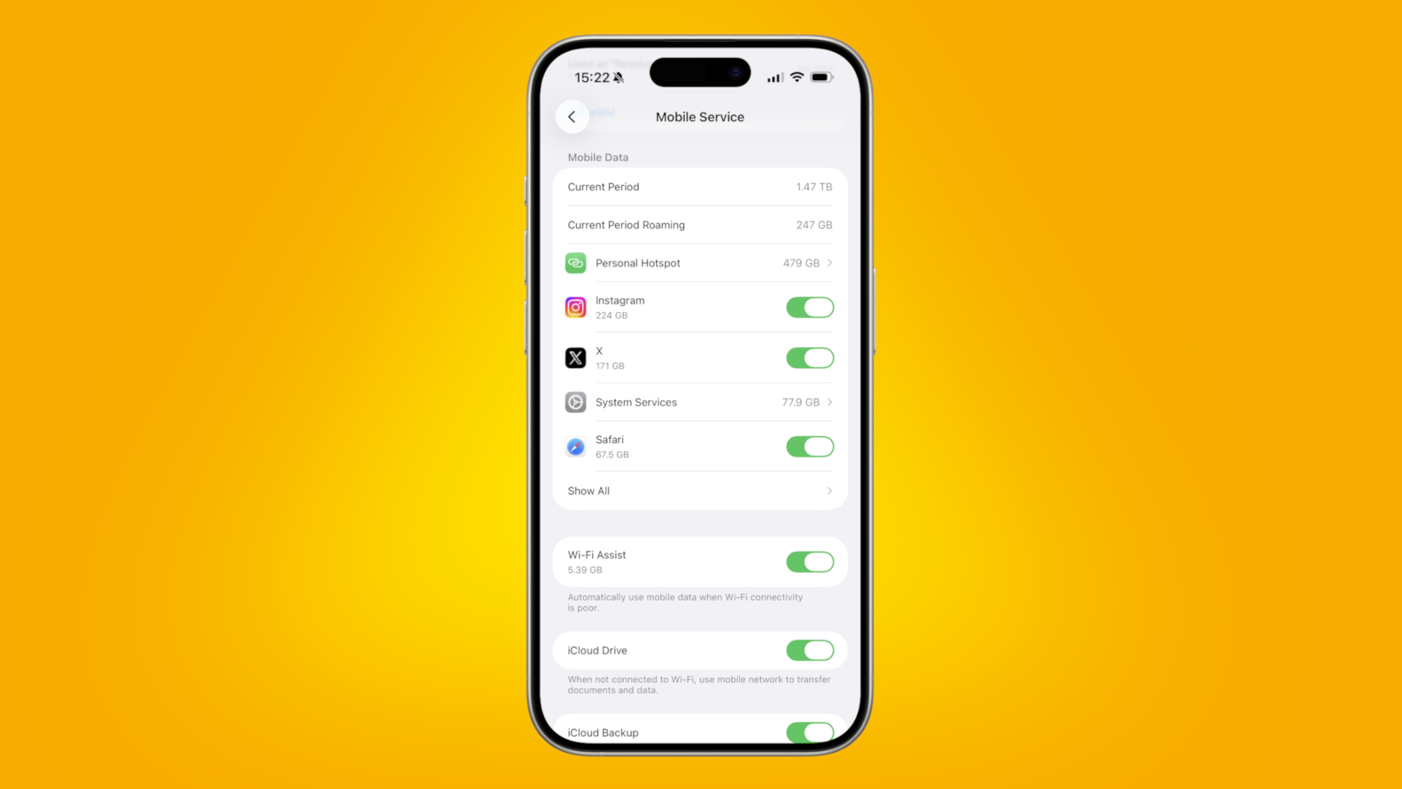 iOS 26のモバイルサービスインターフェース