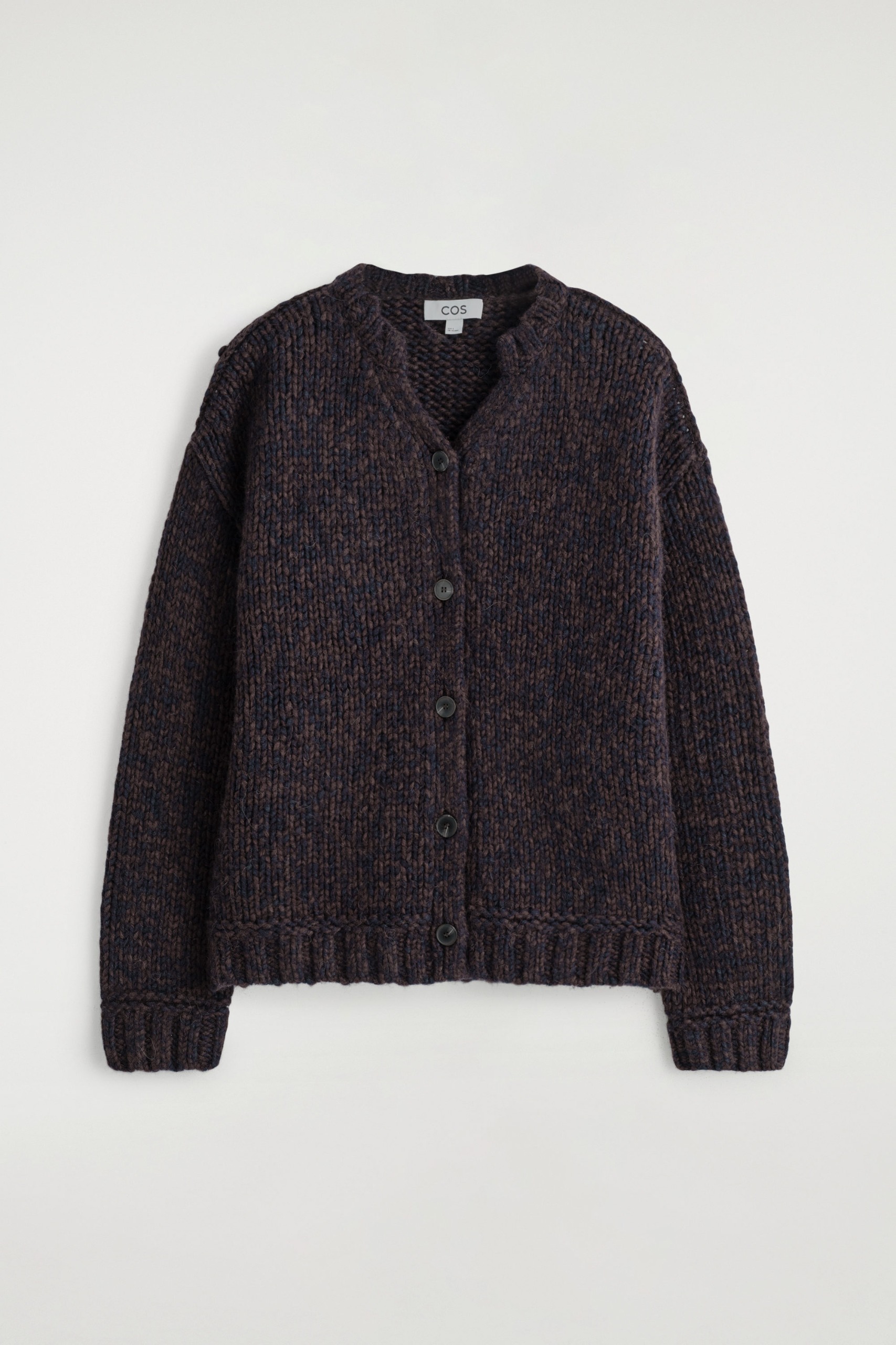 Flecked Chunky Wool-Alpaca Cardigan