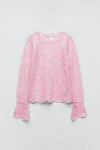 Zara Lace Knit Sweater