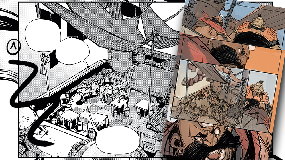 Level up your comic art with these pro tips, from thumbnails and roughs to cleaning, inking and screentones.