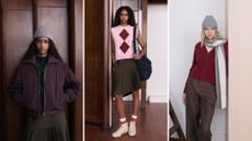 3 model images of the new Uniqlo x JW Anderson collection