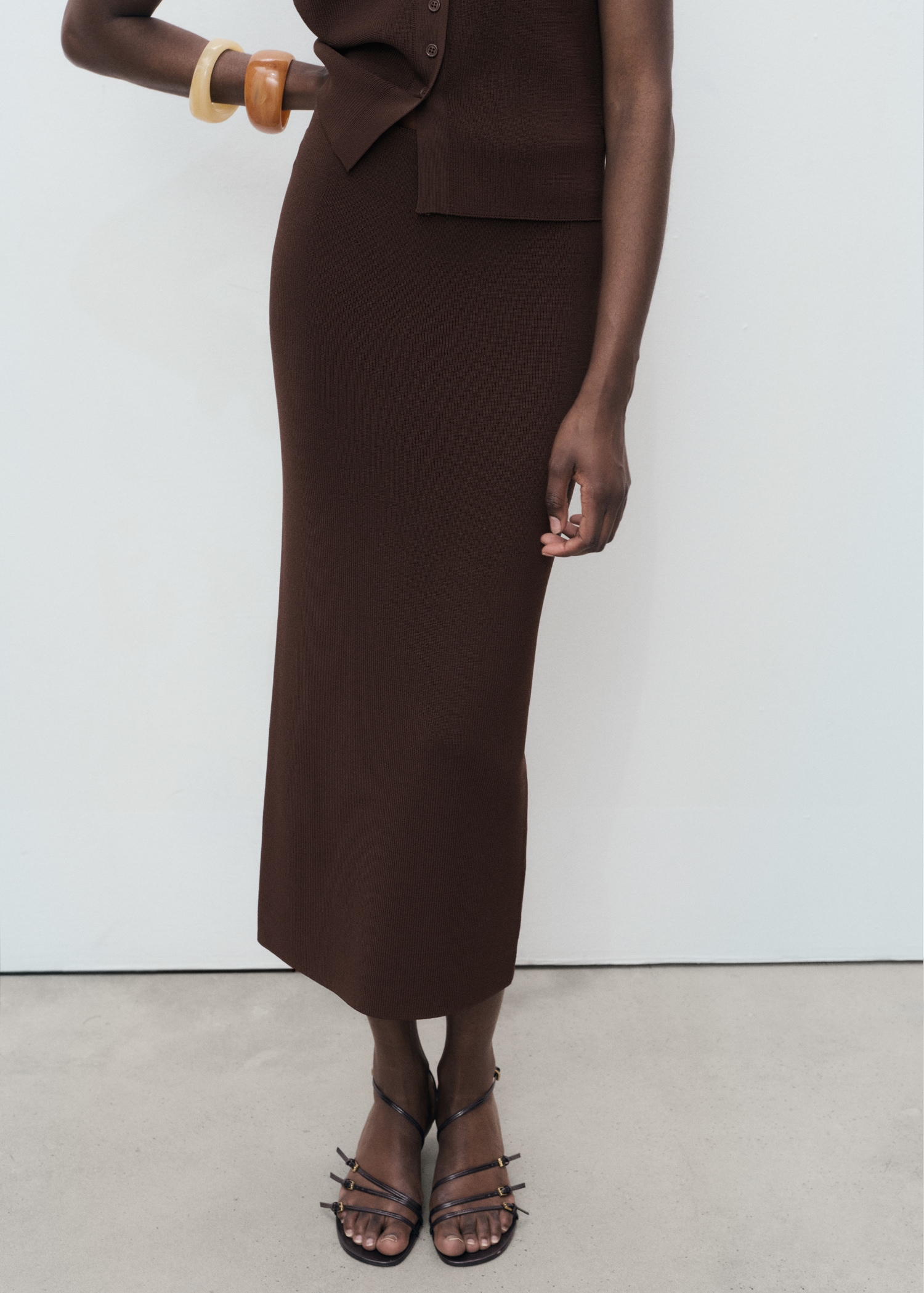 Fine Knit Midi Skirt - Women | Mango Usa
