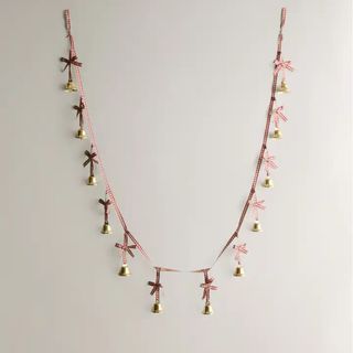 Gingham Christmas Bell Garland