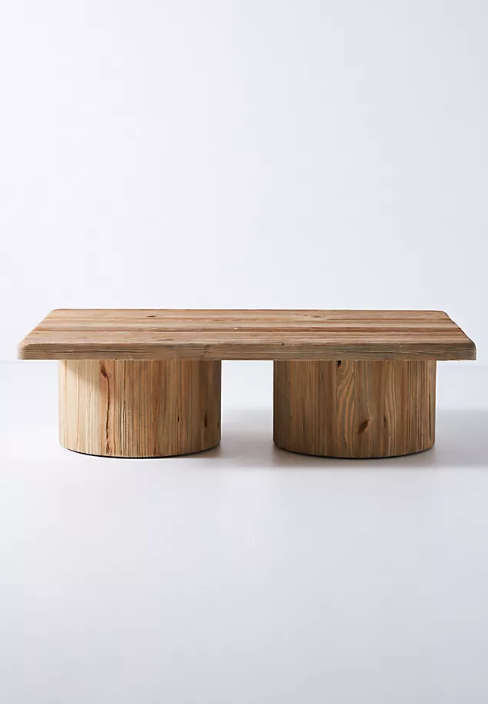 Wooden coffee table.