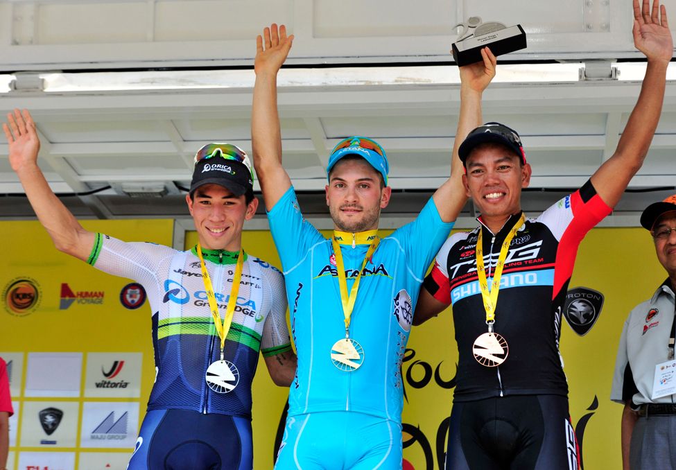 The top three at the Tour de Langkawi after stage 1