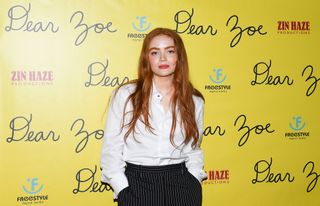Sadie Sink attends the red carpet premiere of the new movie "Dear Zoe