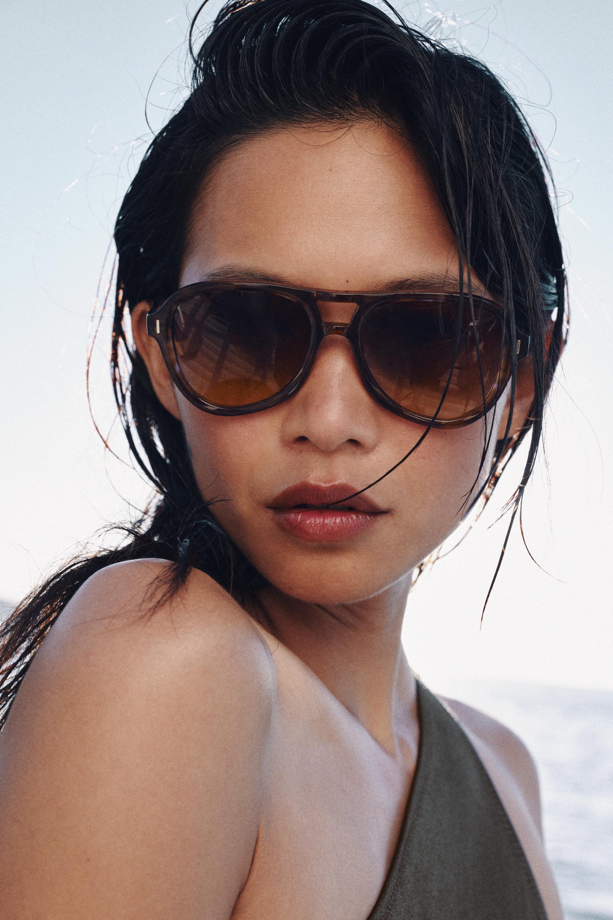 Acetate Aviator Sunglasses