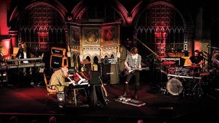 Robert John Godfrey on stage with The Enid at the Union Chapel