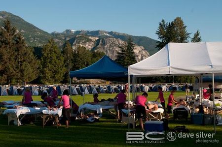 Tent city at the BC Bike Race.