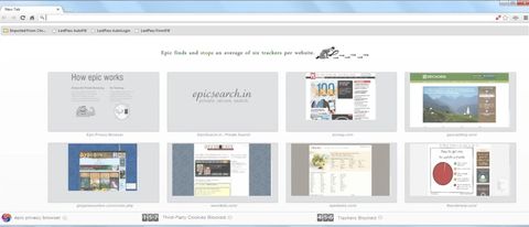 Epic Browser in use