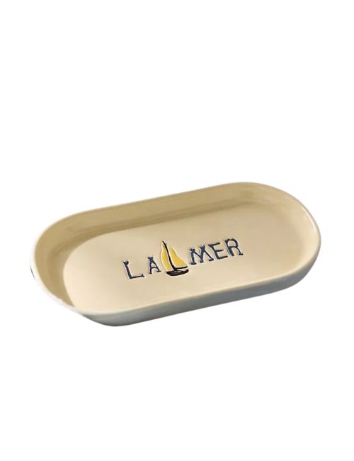 Hand-Painted Ceramic Bath Tray