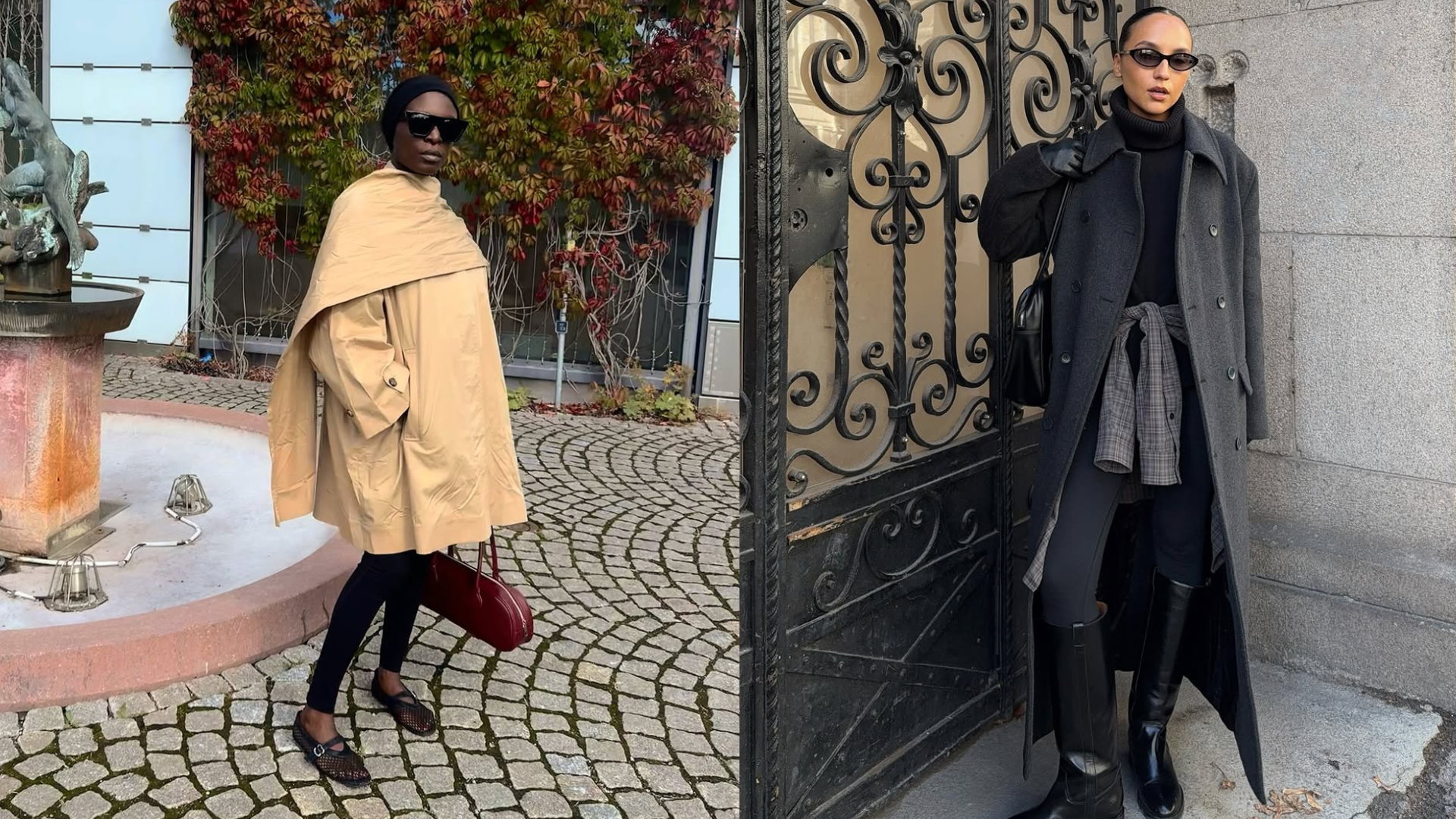 woman wearing winter legging outfit 2025