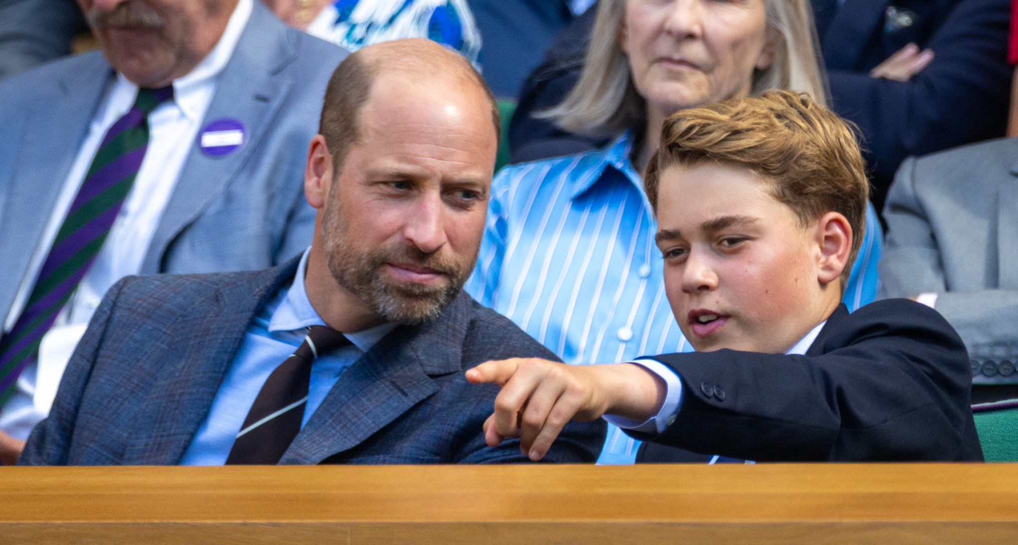 Prince George and Prince William at Wimbledon