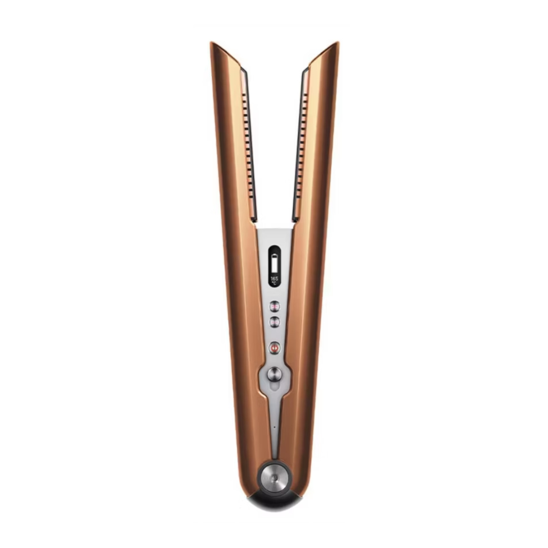 The Dyson Corrale Straighteners in nickel and copper