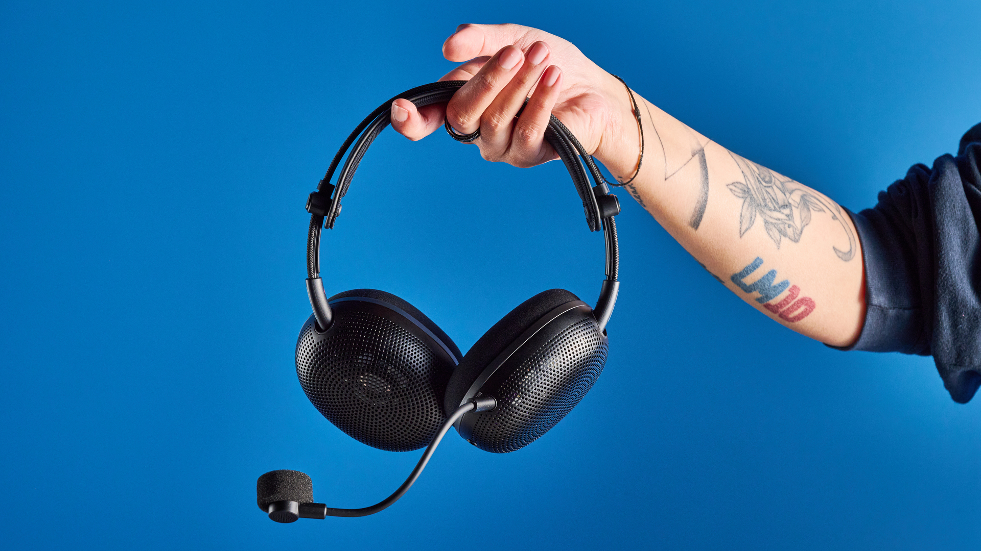 A black Sony Inzone H6 Air open-back gaming headset