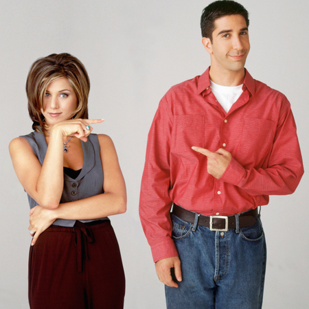 Jennifer Aniston as Rachel Green, David Schwimmer as Ross Geller