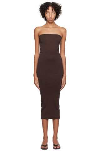 FLORE FLORE, Brown Liv Midi Dress