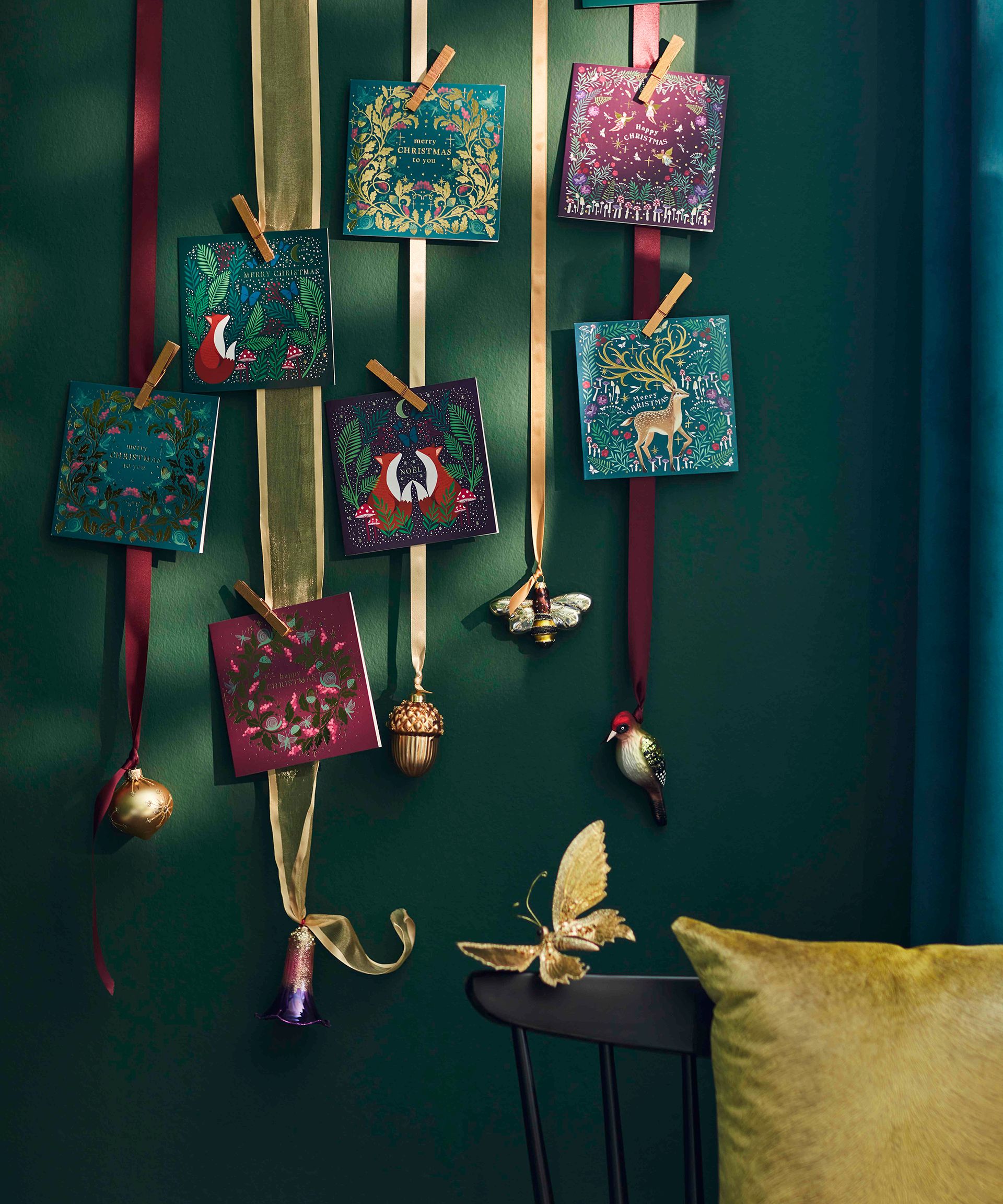 Christmas card display ideas 16 ways to turn cards into decor Real