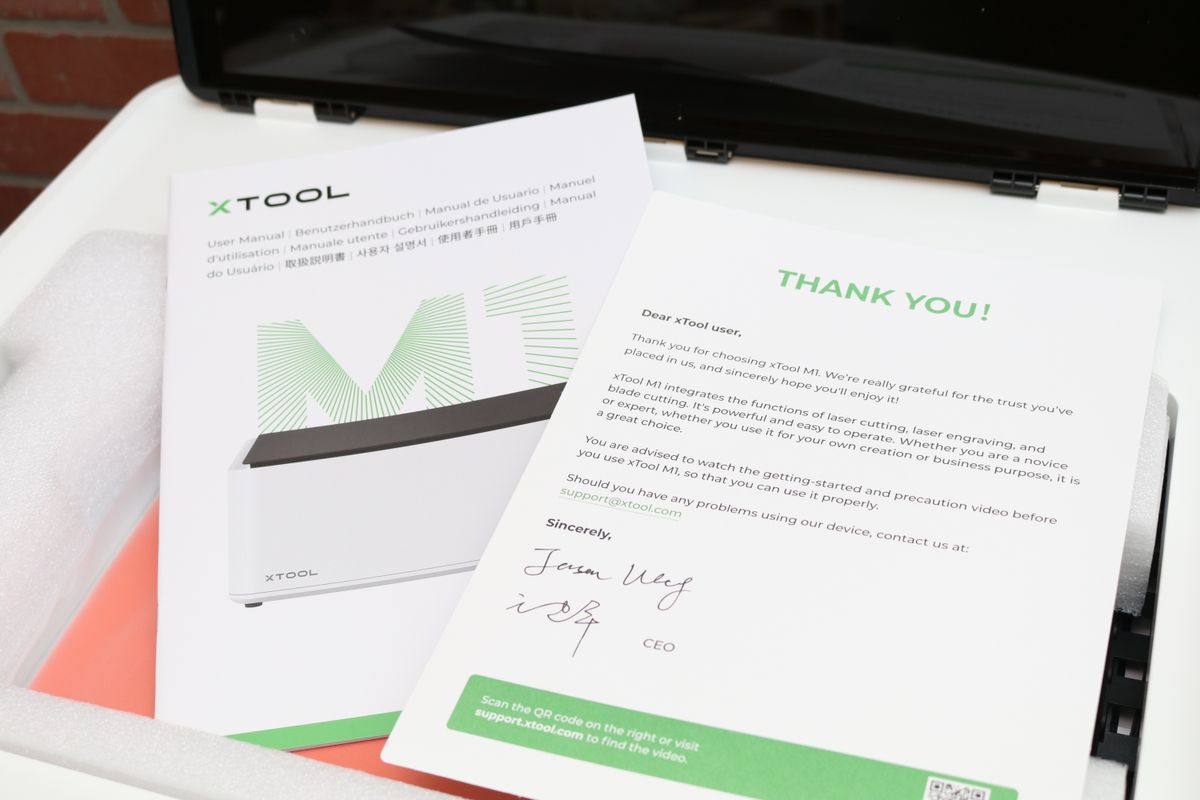 xtool m1 10w本体　付属品　説明書付き xTool M1 10W Laser Engraver and Vinyl Cutter Review: Jack of All