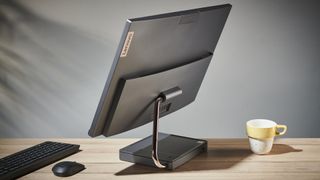 Lenovo IdeaCentre AIO 5 all-in-one PC on a desk in an office