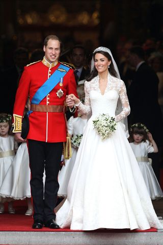 Kate Middleton and Prince William at their wedding in 2011.
