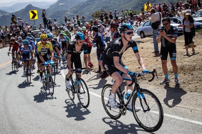 Team Sky lead Bradley Wiggins