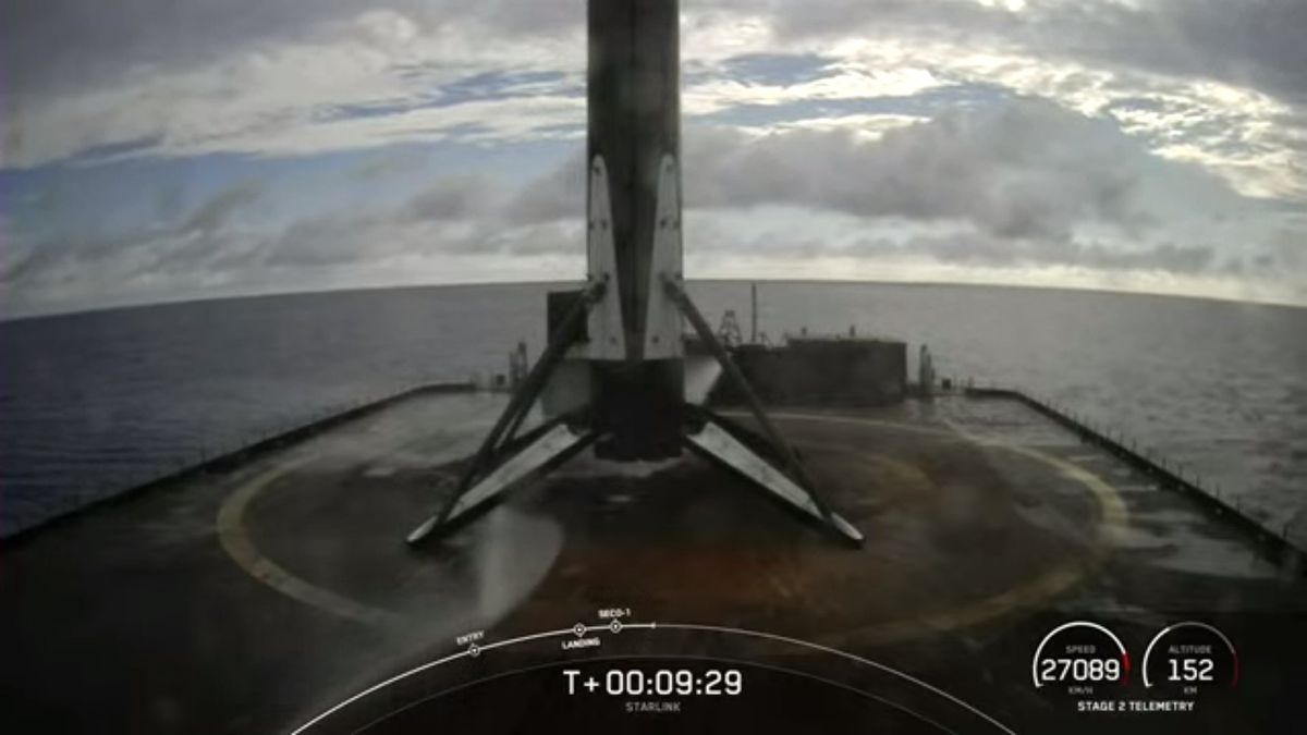 Spacex Launch 22 Starlink V2 Mini Satellites Into Orbit Lands Rocket