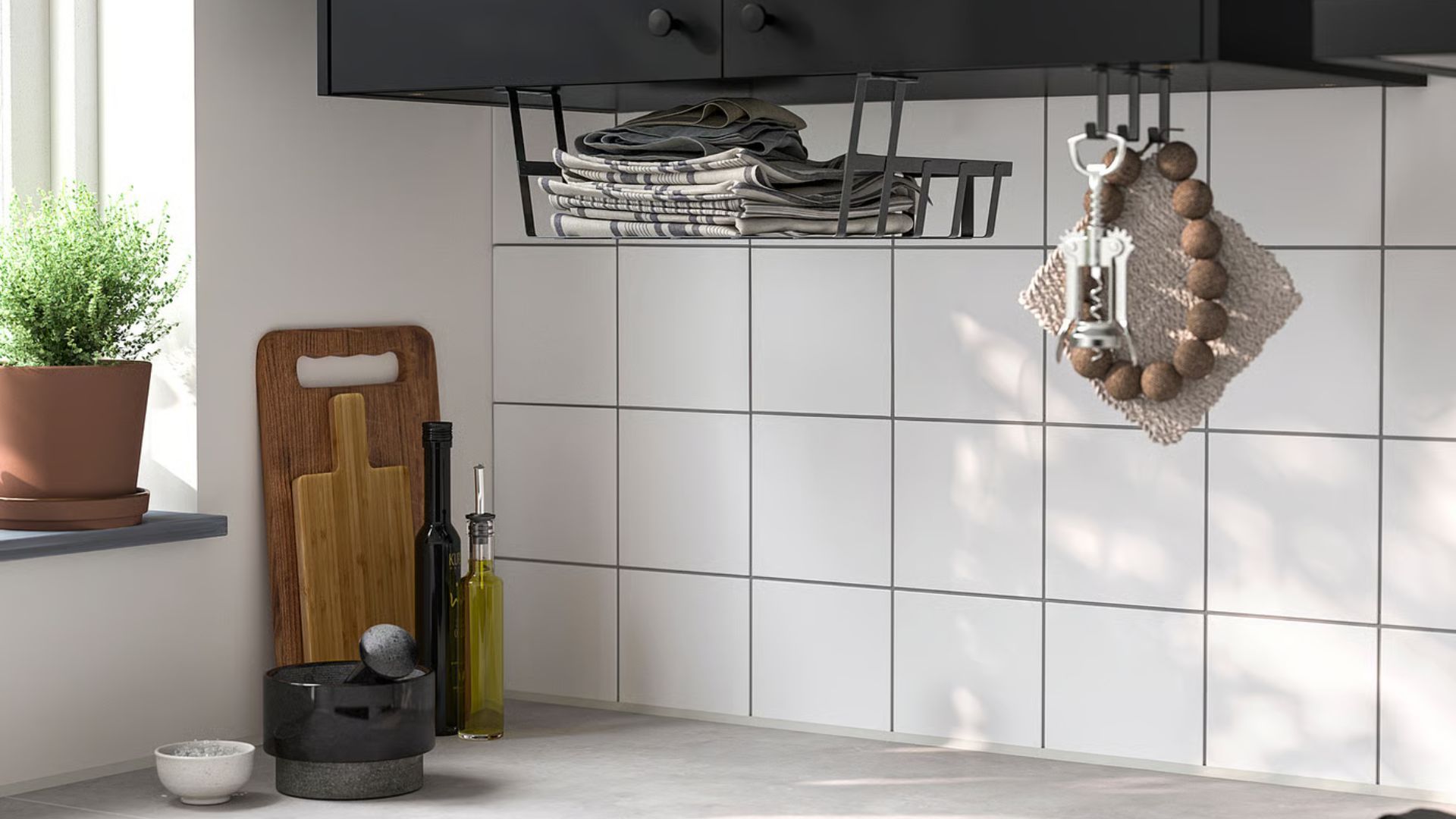 I never know where to put my dish towels — this $2 IKEA find is here to fix that