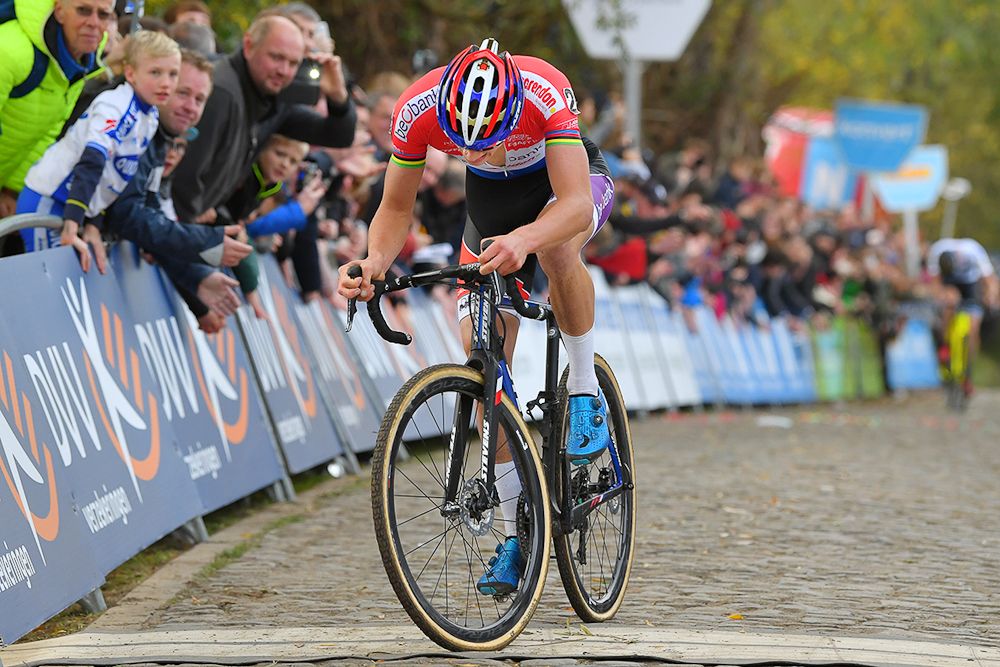 An exhausted Mathieu van der Poel wins Koppenbergcross