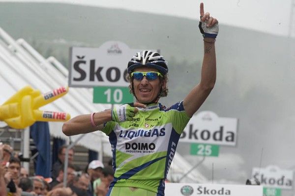 Franco Pellizotti (Liquigas) put in a stellar effort to win the Blockhaus stage and capture third overall.