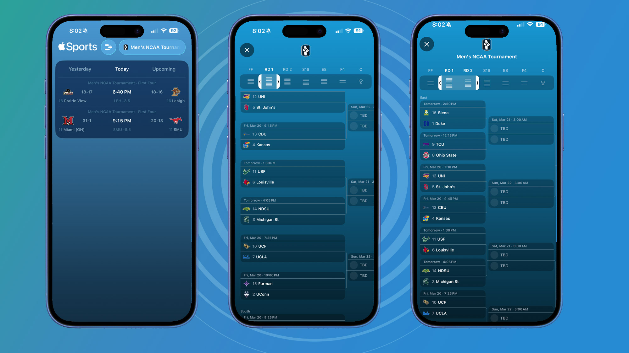 Apple Sports March Madness Brackets