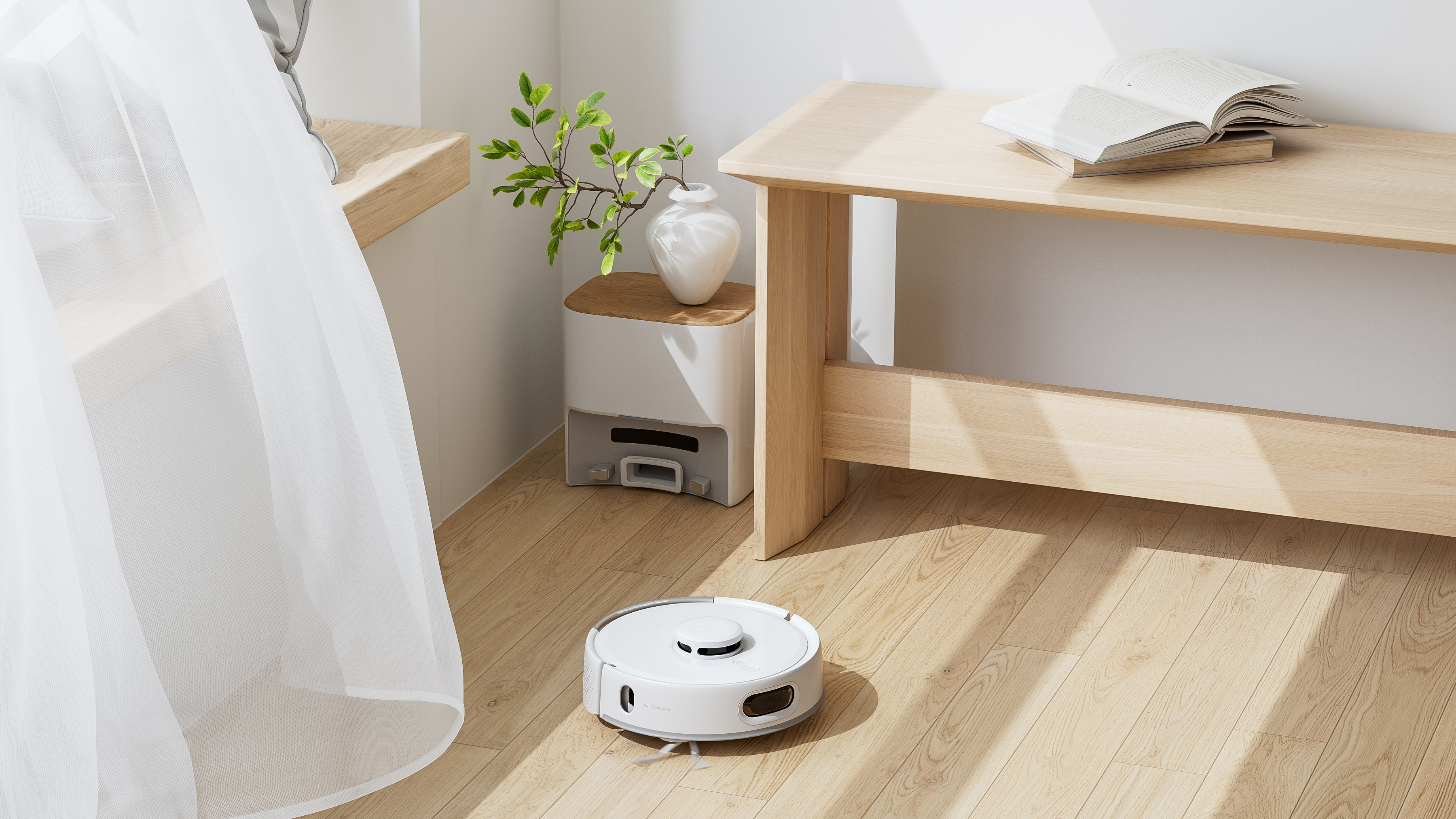 SwitchBot K11 + on wooden floor