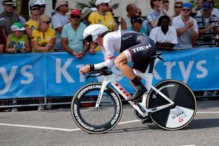 Fabian Cancellara rides to third place Saturday in Utrecht.