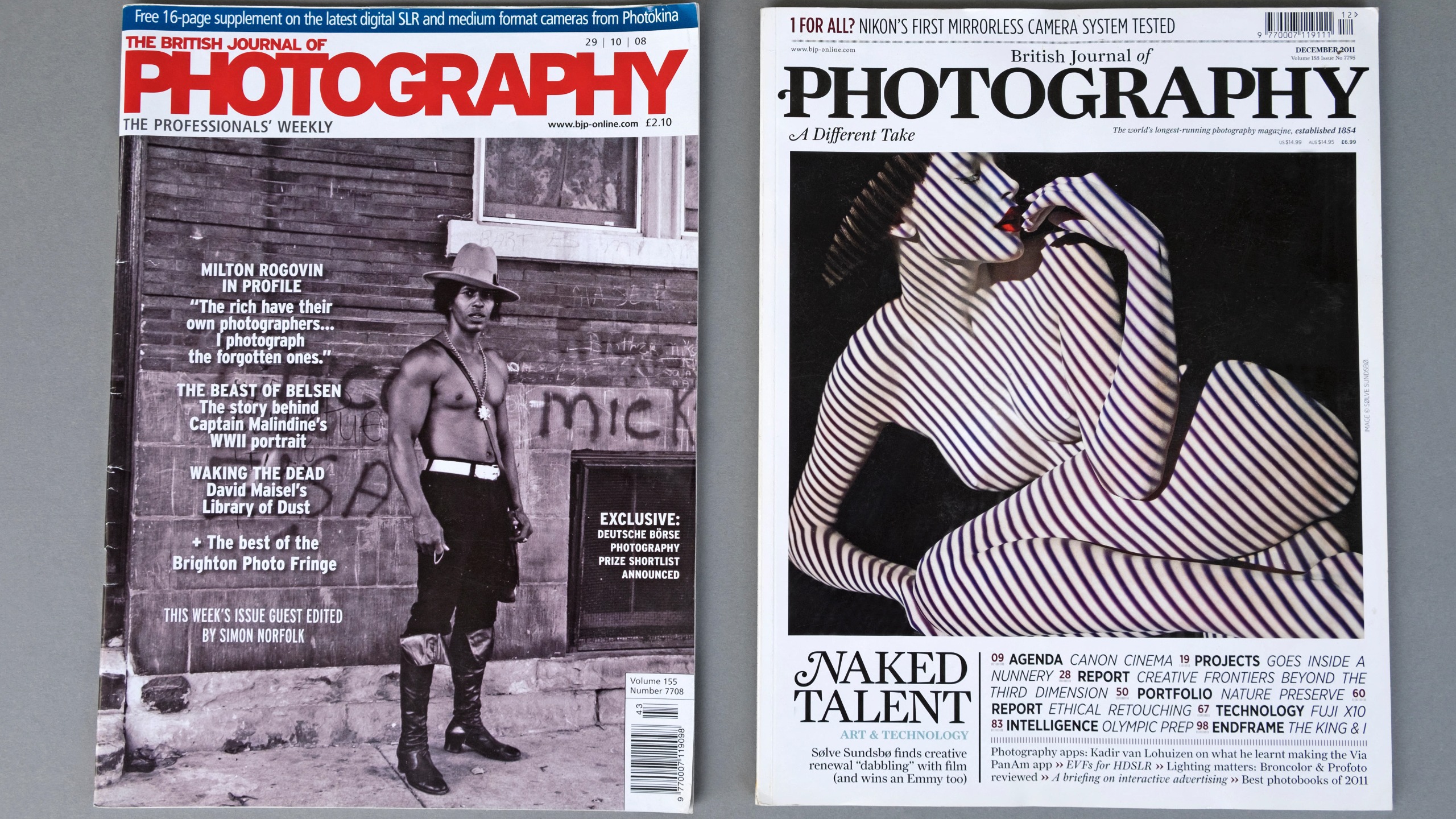 Front covers of the British Journal of Photography