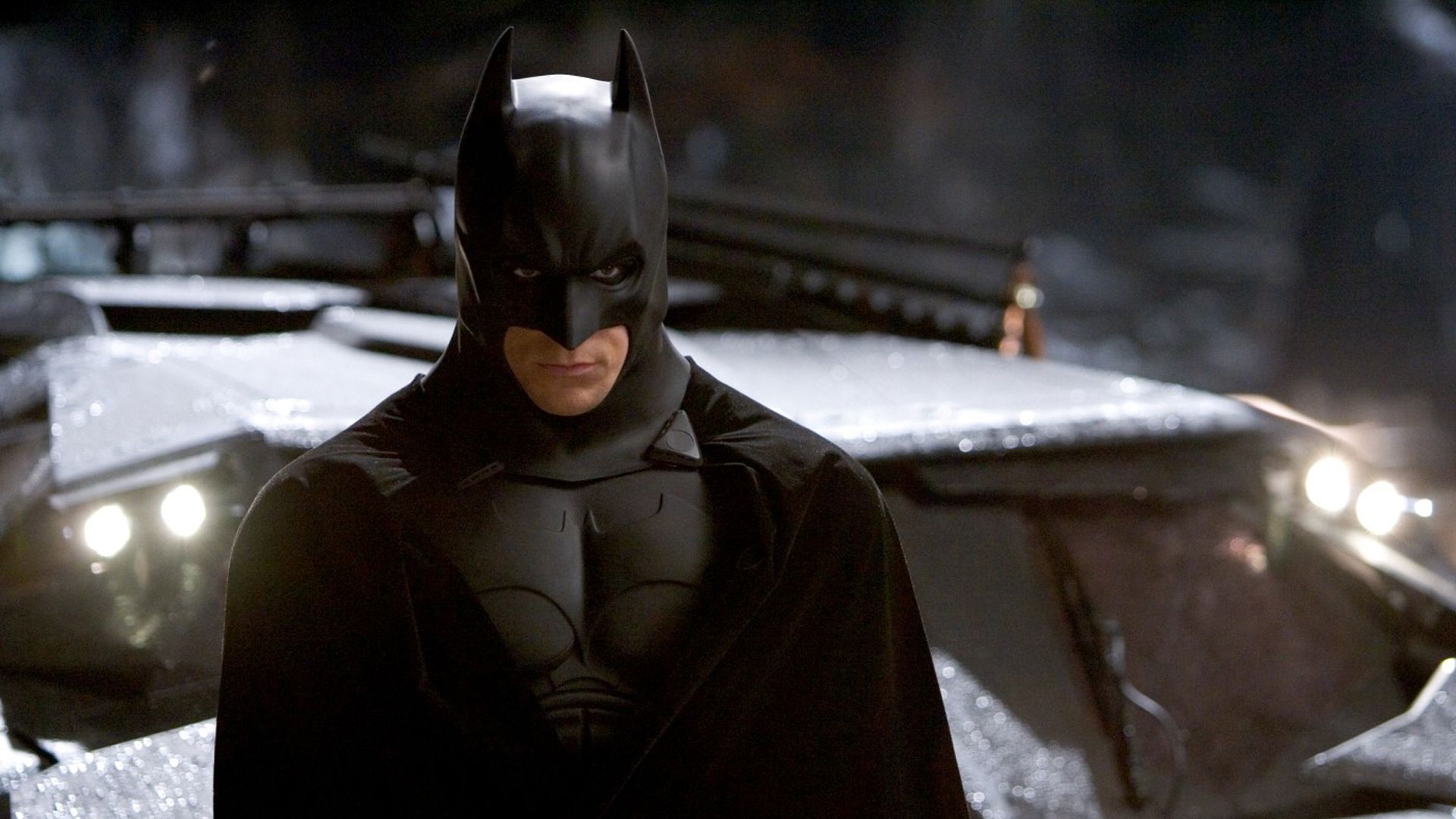 Christian Bale as the Caped Crusader in Batman Begins