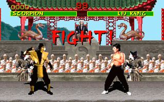 Scorpion and Liu Kang face off in Mortal Kombat.