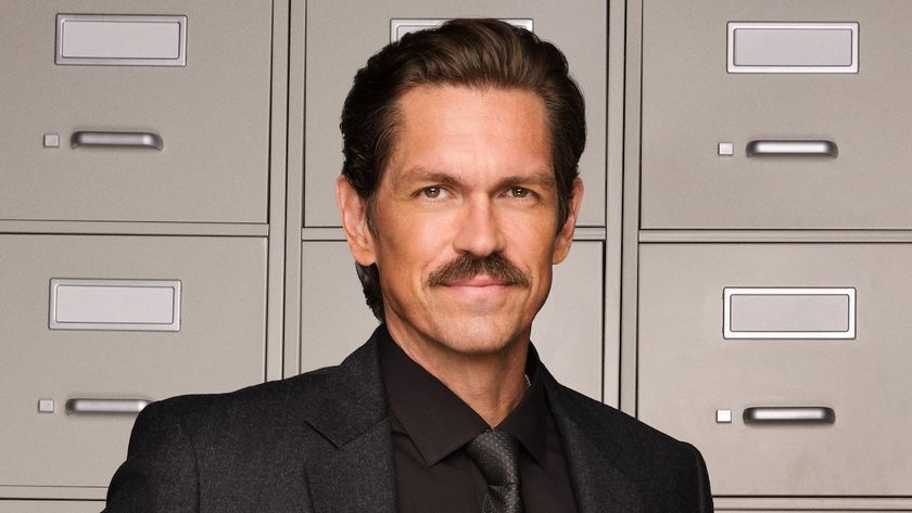 Steve Howey&#039;s mustached Nick Wagner in High Potential