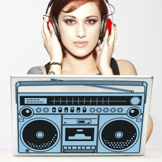 Boombox Laptop Decal
