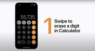 Calculator app displaying on an iPhone 13