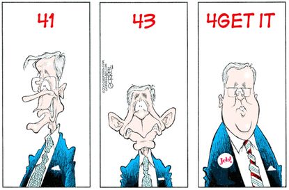 Political cartoon Bush U.S. 2016