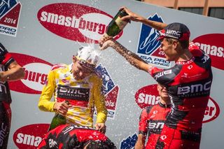 A champagne shower for Tejay van Garderen