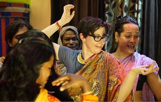 Ganges with Sue Perkins dancing