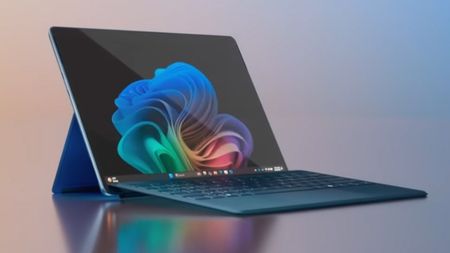 A Microsoft Surface laptop with a Qualcomm X processor 