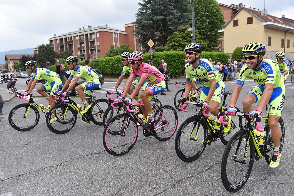 Alberto Contador and his Tinkoff-Saxo team