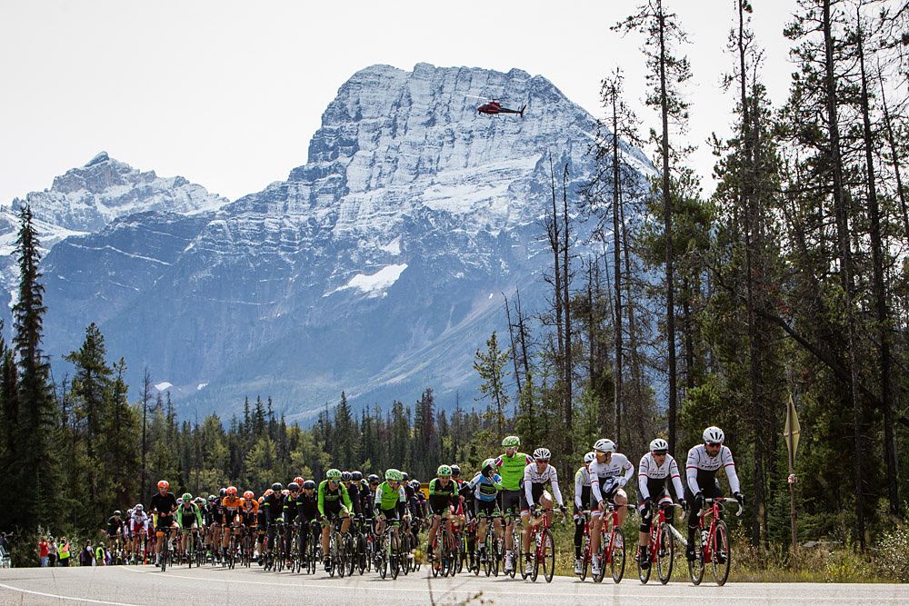 Trek and Cannondale ride on the front