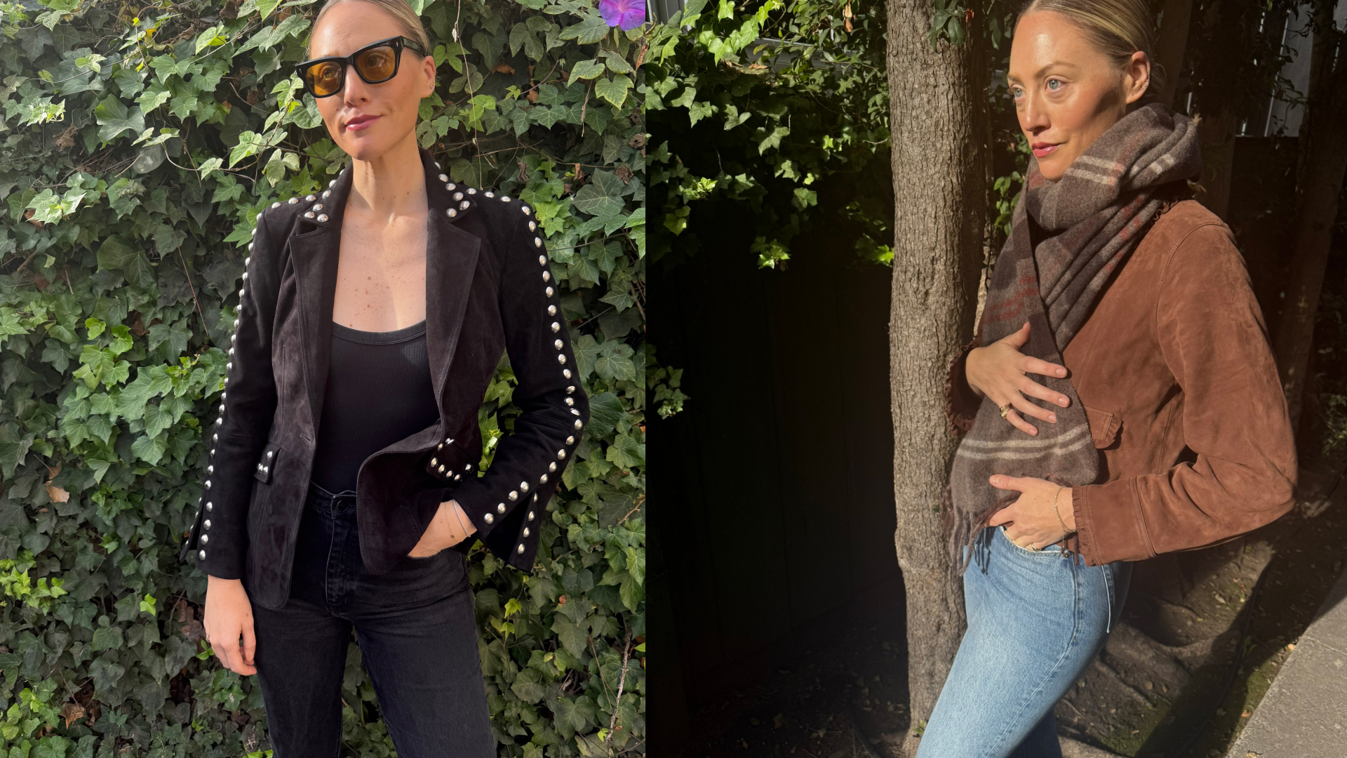 Brooke Ely Danielson wearing suede